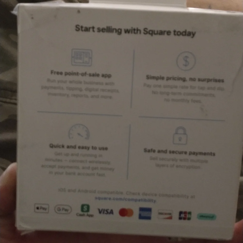 Cordless square payments